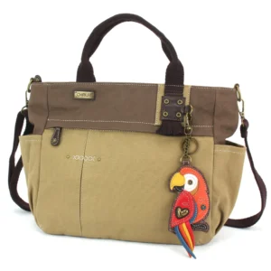 Multi Pocket Tote - Red Parrot - olive