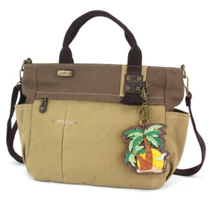 Multi Pocket Tote - Palm Tree - olive