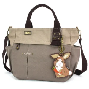 Multi Pocket Tote - Bunny - dark gray