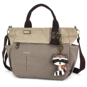 Multi Pocket Tote - Raccoon - dark gray