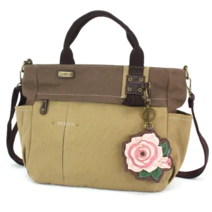Multi Pocket Tote - Rose A - pink - olive