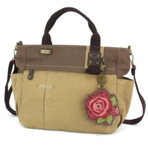 Multi Pocket Tote - Rose B - red - olive