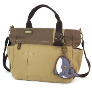 Multi Pocket Tote - Whale - olive