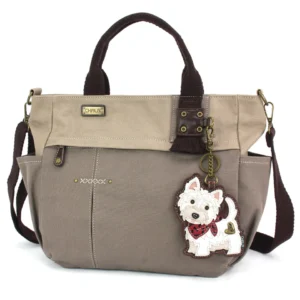 Multi Pocket Tote - Westie - dark gray