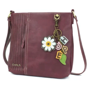 LaserCut Crossbody - Charming Charms Daisy+HOPE - plum