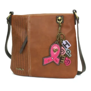 LaserCut Crossbody - Charming Charms Lavender Ribbon - brown