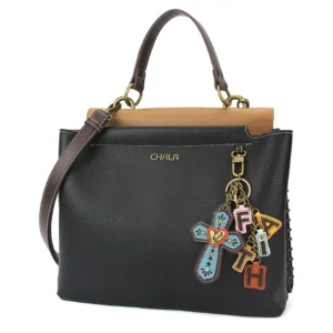 Charming Satchel - Charming Charms Cross+FAITH - black