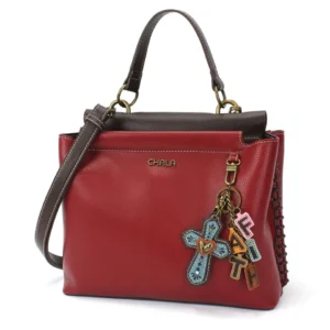 Charming Satchel - Charming Charms Cross+FAITH - burgundy