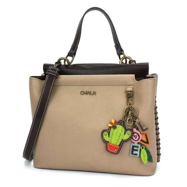 Charming Satchel - Charming Charms Cactus+LOVE - taupe