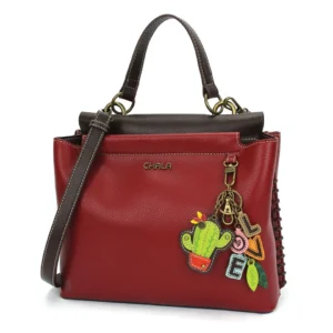 Charming Satchel - Charming Charms Cactus+LOVE - burgundy