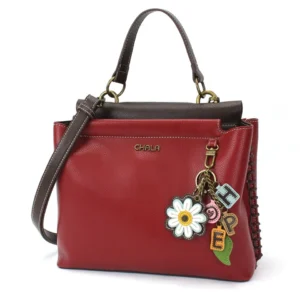 Charming Satchel - Charming Charms Daisy+HOPE - burgundy