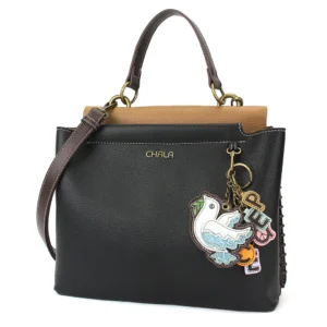Charming Satchel - Charming Charms Dove+PEACE - black