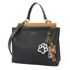 Charming Satchel - Charming Charms Paw+LOVE - black