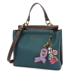 Charming Satchel - Charming Charms Lavender Ribbon - turquoise