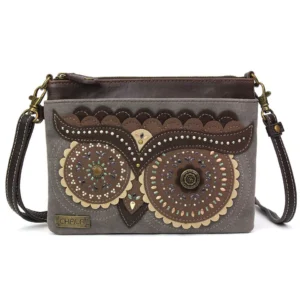 Dazzled Mini Crossbody - Owl - warm gray