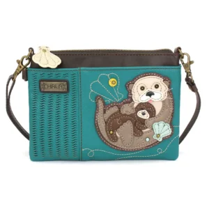 LaserCut MiniCrossbody - Otters - turquoise