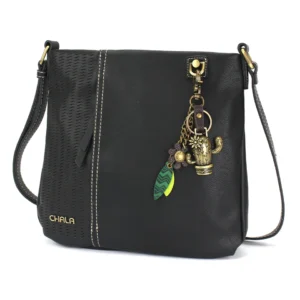 LaserCut Crossbody - Metal Charming Cactus - black