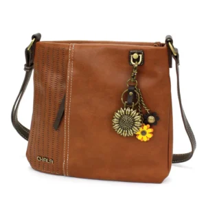 LaserCut Crossbody - Metal Charming Sunflower - brown