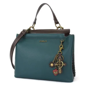 Charming Satchel - Metal Charming Cross - turquoise