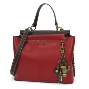 Charming Satchel - Metal Charming Cactus - burgundy