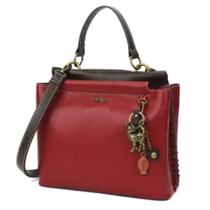 Charming Satchel - Metal Charming Slim Cat - burgundy