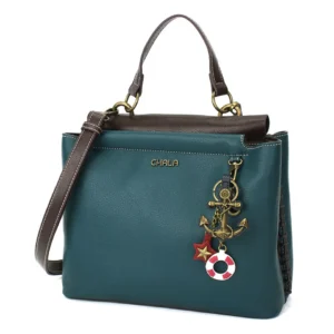 Charming Satchel - Metal Charming Anchor - turquoise