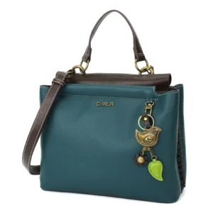 Charming Satchel - Metal Charming Bird - turquoise