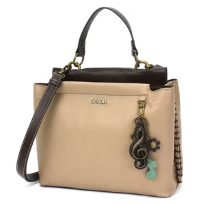 Charming Satchel - Metal Charming Clef - taupe