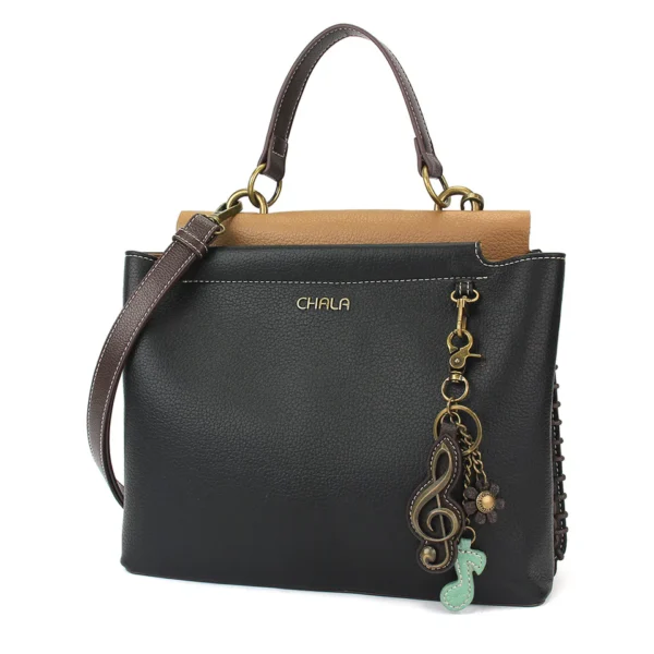 Charming Satchel - Metal Charming Clef - black