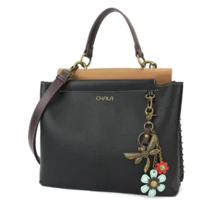 Charming Satchel - Metal Charming Dragonfly - black