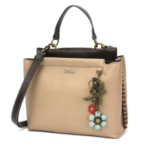 Charming Satchel - Metal Charming Dragonfly - taupe