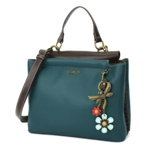 Charming Satchel - Metal Charming Dragonfly - turquoise