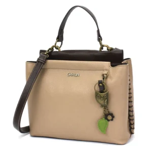 Charming Satchel - Metal Charming Owl - taupe