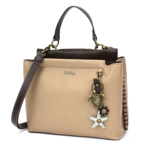 Charming Satchel - Metal Charming Turtle - taupe