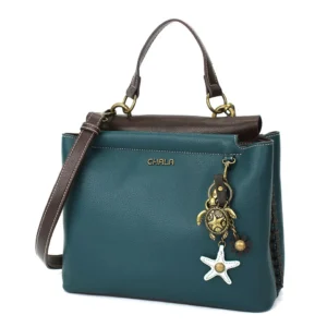 Charming Satchel - Metal Charming Turtle - turquoise