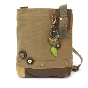 Patch Crossbody - Metal Charming Bird - olive