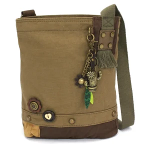 Patch Crossbody - Metal Charming Cactus - olive