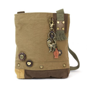 Patch Crossbody - Metal Charming Slim Cat - olive