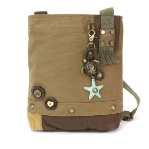 Patch Crossbody - Metal Charming Turtle - olive