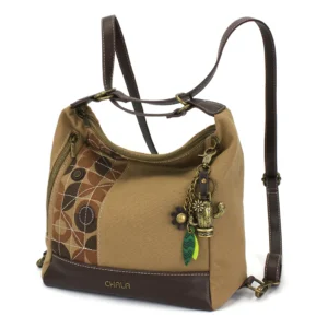 Retro Convertible Purse - Metal Charming Cactus - olive