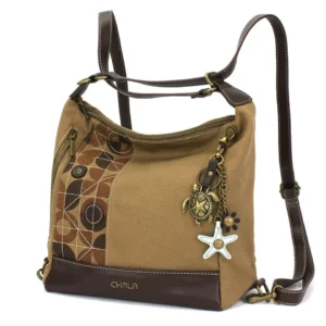 Retro Convertible Purse - Metal Charming Turtle - olive