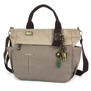 Multi Pocket Tote - Metal Charming Cactus - dark gray
