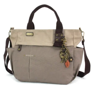 Multi Pocket Tote - Metal Charming Slim Cat - dark gray