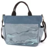 Canvas Print Pocket Tote - Turtles - indigo - Image 2