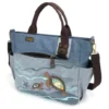 Canvas Print Pocket Tote - Turtles - indigo - Image 4