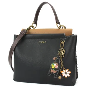 Charming Satchel - Mini Keychain Bear - black