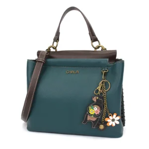 Charming Satchel - Mini Keychain Bear - turquoise