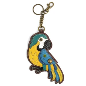 Coin Purse / Key Fob - Parrot - blue