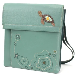 Criss Messenger Bag - Turtles - teal