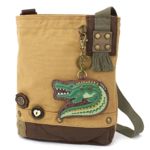Patch Crossbody - Alligator - brown